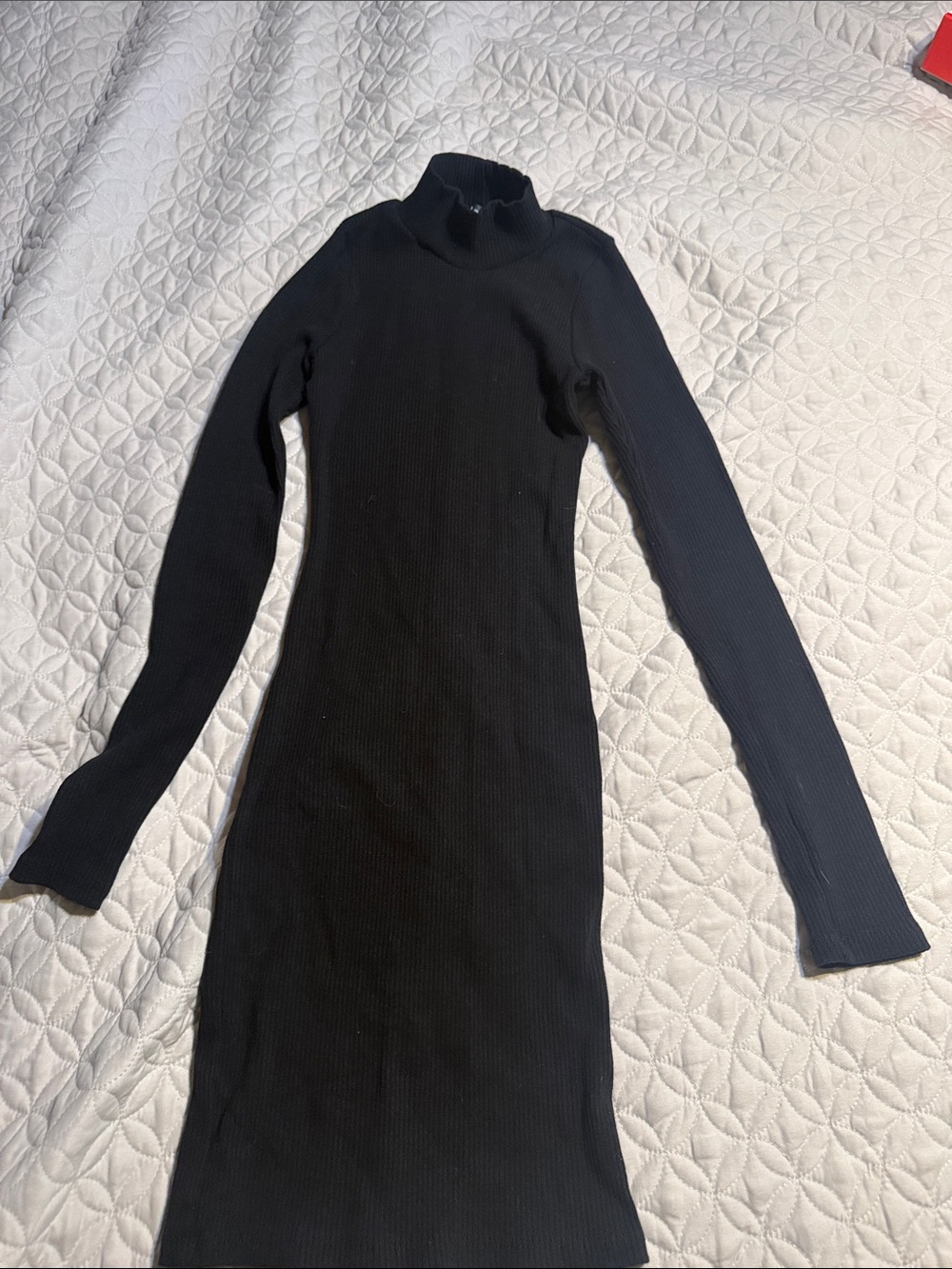 High neck long sleeve dress